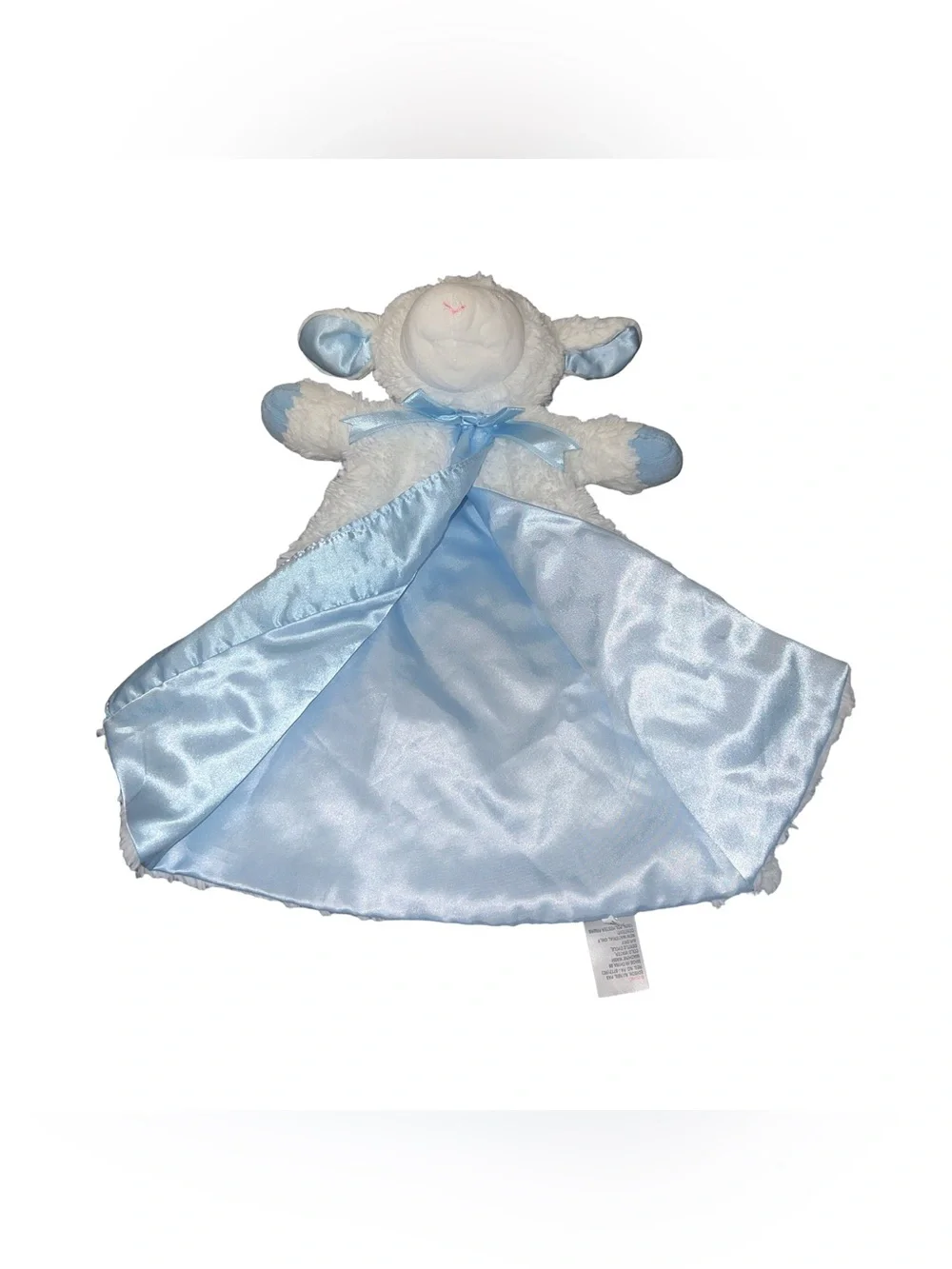BABY GUND WINKY HUGGYBUDDY BLUE/ CREAM LAMB SATIN LOVEY SECURITY BLANKET 4034141